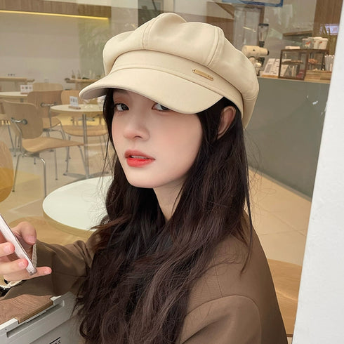 キャスケット 帽子 レディース 韓国風 マドロスハット 小顔 キャップ つば広 レトロ トレンド 大人 人気 可愛い おしゃれ 春秋冬 カジュアル 99MHMY-020