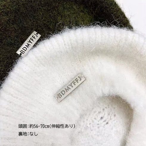 ニットベレー帽 起毛 レディース 秋冬 ハット ベレーぼうし 合金飾り 小顔 折りたたみ ぼうし 柔らかい 丸み トレンド感 かわいい おしゃれ カジュアル 99MHMY-022