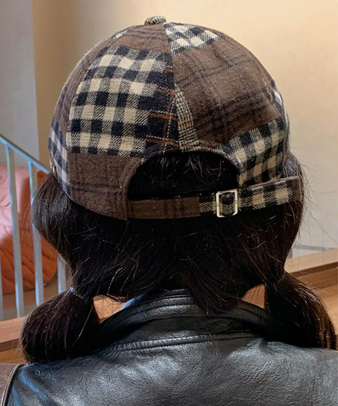 ベレー帽 レディース チェック柄 春秋冬 キャスケット帽 ベレーキャップ 防寒帽子 トレンド感 丸み 小顔 可愛い おしゃれ カジュアル アウトドア 99MHMY-026