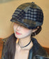 ベレー帽 レディース チェック柄 春秋冬 キャスケット帽 ベレーキャップ 防寒帽子 トレンド感 丸み 小顔 可愛い おしゃれ カジュアル アウトドア 99MHMY-026