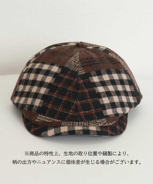 ベレー帽 レディース チェック柄 春秋冬 キャスケット帽 ベレーキャップ 防寒帽子 トレンド感 丸み 小顔 可愛い おしゃれ カジュアル アウトドア 99MHMY-026