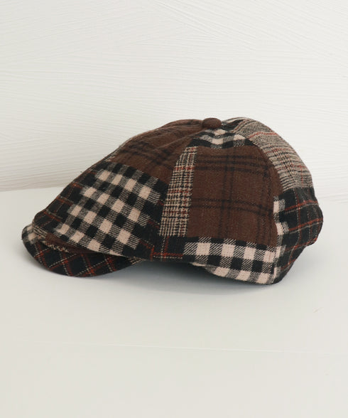 ベレー帽 レディース チェック柄 春秋冬 キャスケット帽 ベレーキャップ 防寒帽子 トレンド感 丸み 小顔 可愛い おしゃれ カジュアル アウトドア 99MHMY-026