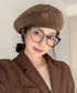 ベレー帽 レディース帽子 合金飾りレトロ ベレーキャップ 防寒帽子 暖かい 小顔 おしゃれ カジュアル シンプル 大人 トレンド感 可愛い 人気 99MHMY-027