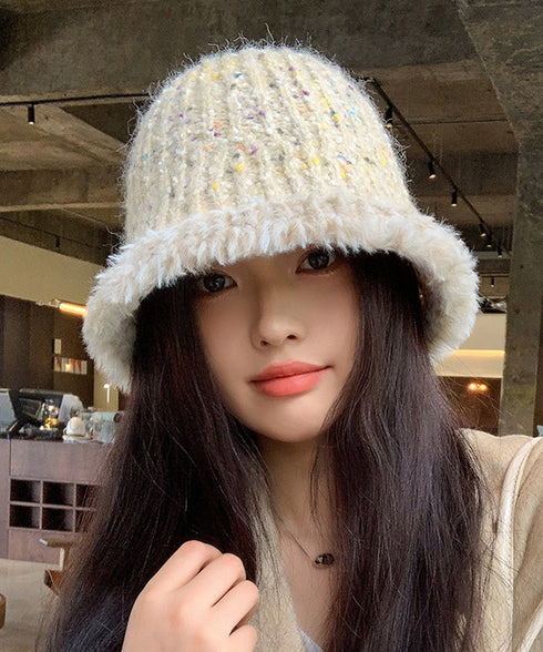 ニット バケットハット 暖かい帽子 秋冬 レディース帽子 ふわふわ 小顔 カジュアル シンプル 大人可愛い おしゃれ 折りたたみ 防寒グッズ 旅行アウトドア 99MHMY-028