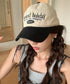 キャップ 刺しゅう レディース 英字ロゴ ビーチキャップ ベースボールキャップ 野球帽 ぼうし 小顔 可愛い カジュアル 紫外線対策 カップル アウトドア 99MHMY-029