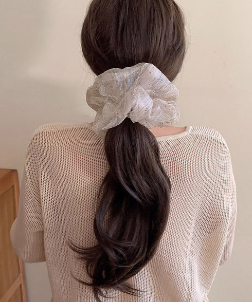 シュシュ ボリューム感 透け レディース ヘアゴム ヘアアレンジ 髪留め 髪飾り まとめ髪 オルチャン おしゃれ 大人っぽい 可愛い 卒業式 入学式 デート 99MHSP-002