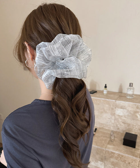 シュシュ ボリューム感 透け レディース ヘアゴム ヘアアレンジ 髪留め 髪飾り まとめ髪 オルチャン おしゃれ 大人っぽい 可愛い 卒業式 入学式 デート 99MHSP-002