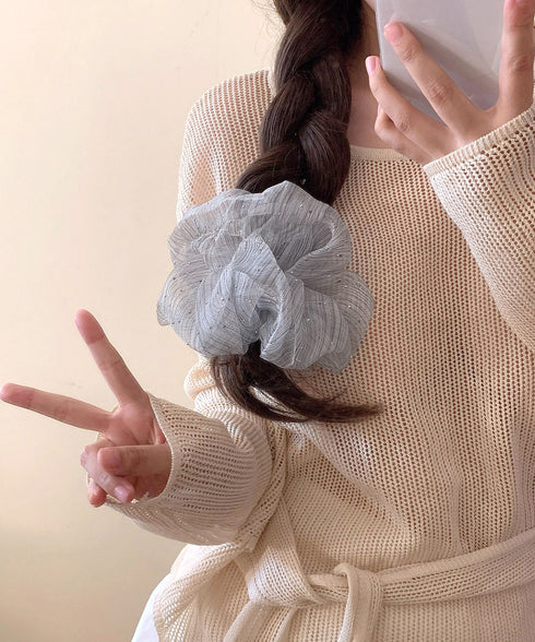 シュシュ ボリューム感 透け レディース ヘアゴム ヘアアレンジ 髪留め 髪飾り まとめ髪 オルチャン おしゃれ 大人っぽい 可愛い 卒業式 入学式 デート 99MHSP-002
