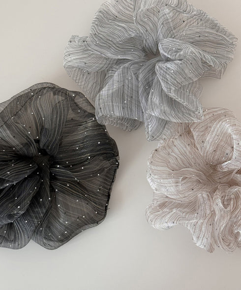 シュシュ ボリューム感 透け レディース ヘアゴム ヘアアレンジ 髪留め 髪飾り まとめ髪 オルチャン おしゃれ 大人っぽい 可愛い 卒業式 入学式 デート 99MHSP-002