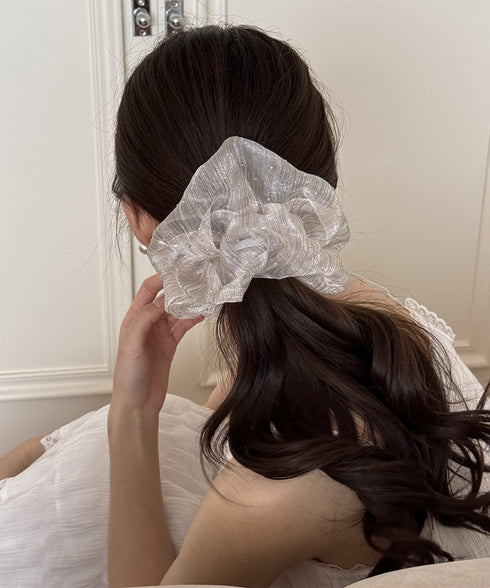 シュシュ ボリューム感 透け レディース ヘアゴム ヘアアレンジ 髪留め 髪飾り まとめ髪 オルチャン おしゃれ 大人っぽい 可愛い 卒業式 入学式 デート 99MHSP-002