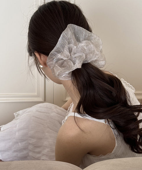 シュシュ ボリューム感 透け レディース ヘアゴム ヘアアレンジ 髪留め 髪飾り まとめ髪 オルチャン おしゃれ 大人っぽい 可愛い 卒業式 入学式 デート 99MHSP-002