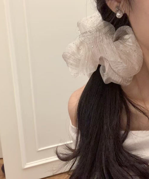 シュシュ ボリューム感 透け レディース ヘアゴム ヘアアレンジ 髪留め 髪飾り まとめ髪 オルチャン おしゃれ 大人っぽい 可愛い 卒業式 入学式 デート 99MHSP-002