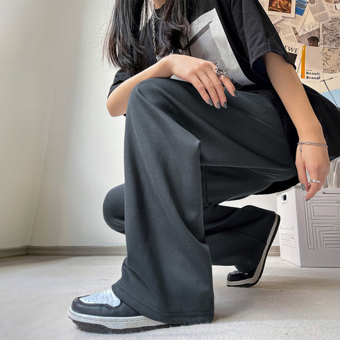 スウェットパンツ イージーパンツ 韓国風 レディース 新作 ドローストリング ウエストゴム ゆったり ランニングウェア オルチャン ストリート ダンス ボトムス 99MJFS-001