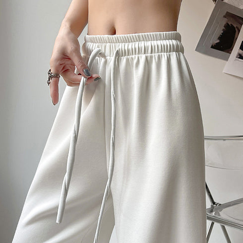 スウェットパンツ イージーパンツ 韓国 レディース 新作 ドローストリング ウエストゴム ゆったり ランニングウェア オルチャン ストリート ダンス ボトムス 99MJFS-001