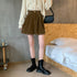 コーデュロイ ショートパンツ レディース 美脚パンツ ホットパンツ ミニ丈パンツ ハイウエスト Aライン 脚長 ベーシック おしゃれ カジュアル 着やせ 秋冬 99MMFZ-017