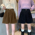 コーデュロイ ショートパンツ レディース 美脚パンツ ホットパンツ ミニ丈パンツ ハイウエスト Aライン 脚長 ベーシック おしゃれ カジュアル 着やせ 秋冬 99MMFZ-017
