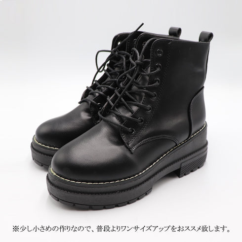 ショート ブーツ レディース シューズ ショート ブーツ レディース シューズ 厚底 ワークブーツ レースアップ 春秋冬 美脚 歩きやすい 99MOXC-064