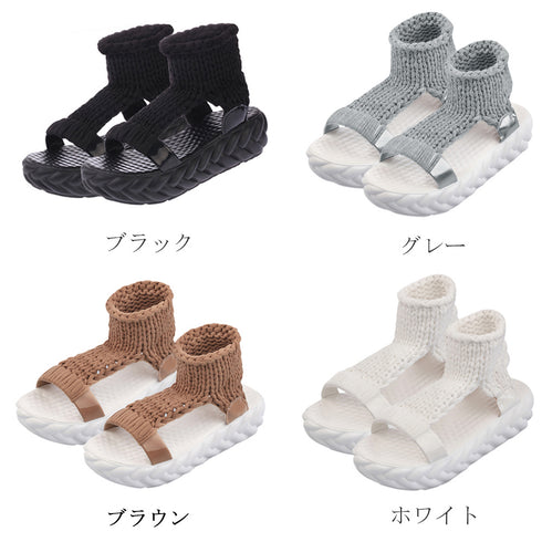 サンダル レディース 厚底 メッシュ サンダル レディース 厚底 メッシュ スポーツサンダル ソックス 通気性 ニットサンダル 歩きやすい 99MOXC-094