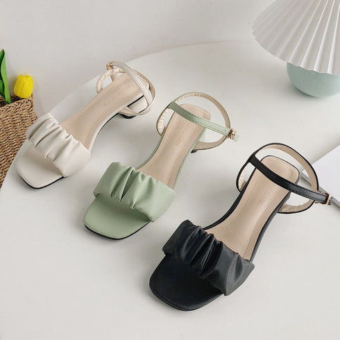 サンダル レディース 靴 太ヒール サンダル レディース 靴 太ヒール ハイヒール ストラップ 春夏 歩きやすい 韓国風 99MOXC-099