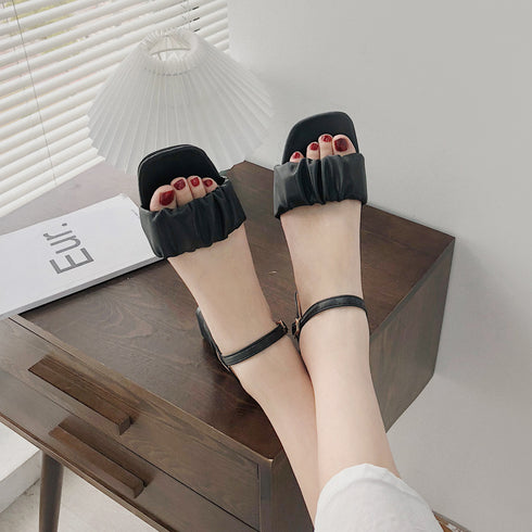 サンダル レディース 靴 太ヒール サンダル レディース 靴 太ヒール ハイヒール ストラップ 春夏 歩きやすい 韓国風 99MOXC-099