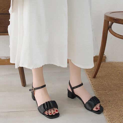 サンダル レディース 靴 太ヒール サンダル レディース 靴 太ヒール ハイヒール ストラップ 春夏 歩きやすい 韓国風 99MOXC-099