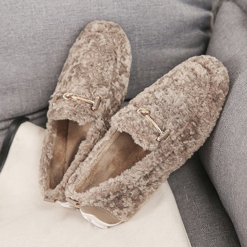 パンプス モカシン 冬靴 裏起毛 パンプス モカシン 冬靴 裏起毛 シューズ 靴 もこもこ 無地 可愛い ファー あったかい 痛くない 99MOXC-125