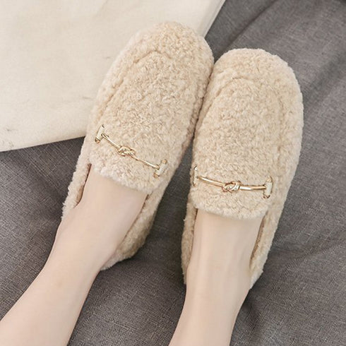 パンプス モカシン 冬靴 裏起毛 パンプス モカシン 冬靴 裏起毛 シューズ 靴 もこもこ 無地 可愛い ファー あったかい 痛くない 99MOXC-125