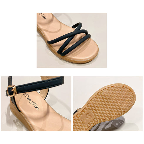 サンダル ウェッジサンダル レディース夏 韓国 サマーシューズ コンフォート 脚長美脚サンダル カジュアル 大人可愛い 歩きやすい 痛くない 海 ビーチサンダル 99MOXC-182