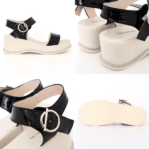 厚底サンダル レディースサンダル 韓国夏 ウェッジサンダル アンクルストラップ 歩きやすい 疲れない 美脚 カジュアル ボリュームソール靴 おすすめ 新作サンダル 99MOXC-184