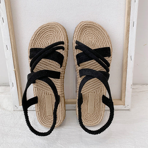 ビーチサンダル ストラップサンダル 夏 レディース ベルトサンダル クロスベルト ぺたんこ リゾート カジュアル 韓国風 歩きやすい 快適 99MOXC-188