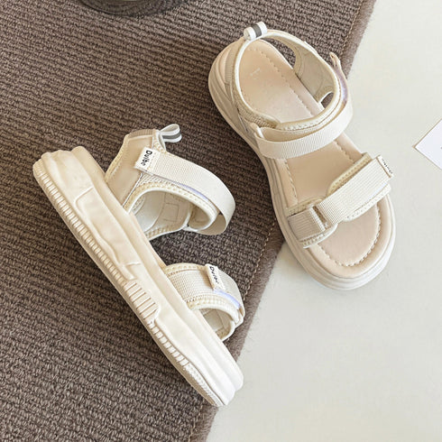 スポーツサンダル 厚底 ベルトサンダル レディース 韓国 ストラップ 走れる サマーシューズ マジックテープ 美脚 新作 人気 ボリューム 歩きやすい 夏 99MOXC-189