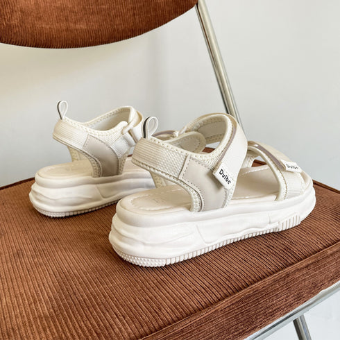 スポーツサンダル 厚底 ベルトサンダル レディース 韓国 ストラップ 走れる サマーシューズ マジックテープ 美脚 新作 人気 ボリューム 歩きやすい 夏 99MOXC-189