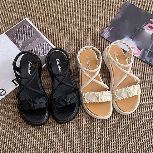 厚底サンダル ストラップ 美脚 韓国 夏 レディース ベルトサンダル スポーツサンダル ゴム 履きやすい 歩きやすい カジュアル お洒落 大人 可愛い 海 旅行 99MOXC-190