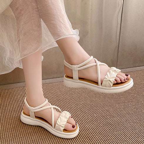 厚底サンダル ストラップ 美脚 韓国 夏 レディース ベルトサンダル スポーツサンダル ゴム 履きやすい 歩きやすい カジュアル お洒落 大人 可愛い 海 旅行 99MOXC-190