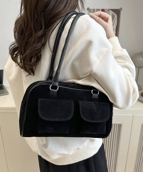 ショルダーバッグ ハンドバッグスエード調 レディース 肩掛けカバン 無地バッグ ポケット付き 大人 おしゃれ レトロ シンプル 韓国風 99MSXB-003