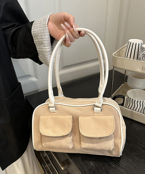 ショルダーバッグ ハンドバッグスエード調 レディース 肩掛けカバン 無地バッグ ポケット付き 大人 おしゃれ レトロ シンプル 韓国風 99MSXB-003