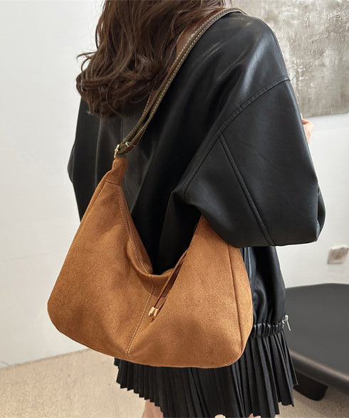 ショルダーバッグ レディース スエード調 斜めがけバッグ 軽量かばん 無地かばん ワンショルダーバッグ レトロ 大人 おしゃれ カジュアル 通勤 人気 99MSXB-007