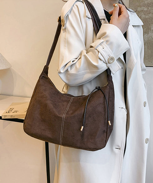 ショルダーバッグ レディース スエード調 斜めがけバッグ 軽量かばん 無地かばん ワンショルダーバッグ レトロ 大人 おしゃれ カジュアル 通勤 人気 99MSXB-007
