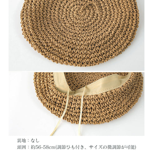 ベレー帽 麦わら帽子 レディース帽子 夏 韓国 小顔 メッシュ 折りたたみ 紫外線対策ぼうし 丸み トレンド感 大人可愛い カジュアル ボーダー 旅行 アウトドア 99MXFS-001