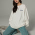 英字ロゴスウェット レディース 韓国 長袖Tシャツ カットソー プルオーバー ゆったり カジュアル おしゃれ ロング丈 着やせ オルチャン ルームウェア 99MYMY-004