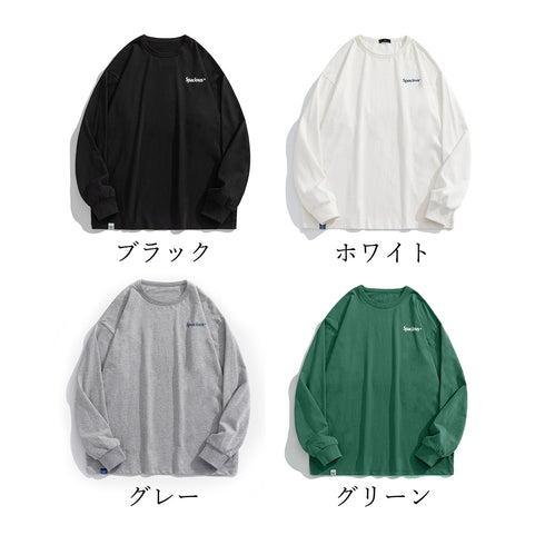 英字ロゴスウェット レディース 韓国 長袖Tシャツ カットソー プルオーバー ゆったり カジュアル おしゃれ ロング丈 着やせ オルチャン ルームウェア 99MYMY-004