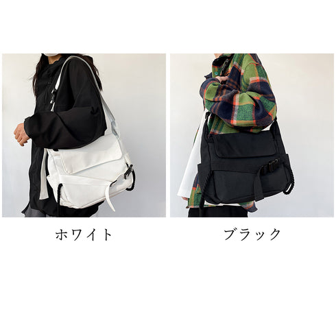 ショルダーバッグ ユニセックス 大容量 レディース ボディバッグ 斜めがけバッグ 無地 学生 カジュアル おしゃれ 通勤通学 韓国風 オルチャン 修学旅行 99MZNB-001