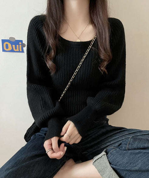 ニットセーター 長袖トップス 韓国風 レディース スクエアネック 無地 着やせニットウェア オフィスカジュアル 大人可愛い ニットソー おしゃれ通勤 女子会服 99PKFZ-001