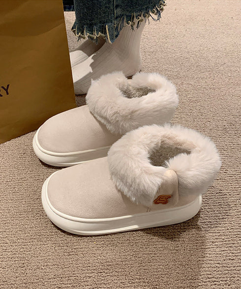 厚底ムートンブーツ ルームブーツ 保温 レディース ファー ショートブーツ 裏起毛 あったか 無地 カジュアル フラットソール 軽量冬靴 大人可愛い おしゃれ 99QDXC-001