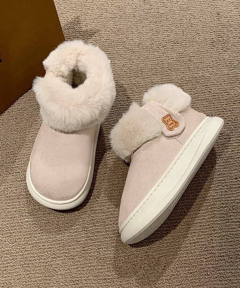 厚底ムートンブーツ ルームブーツ 保温 レディース ファー ショートブーツ 裏起毛 あったか 無地 カジュアル フラットソール 軽量冬靴 大人可愛い おしゃれ 99QDXC-001