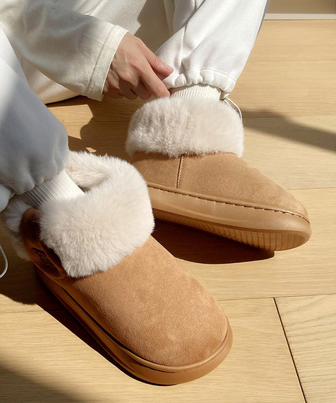 厚底ムートンブーツ ルームブーツ 保温 レディース ファー ショートブーツ 裏起毛 あったか 無地 カジュアル フラットソール 軽量冬靴 大人可愛い おしゃれ 99QDXC-001