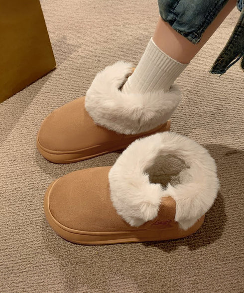 厚底ムートンブーツ ルームブーツ 保温 レディース ファー ショートブーツ 裏起毛 あったか 無地 カジュアル フラットソール 軽量冬靴 大人可愛い おしゃれ 99QDXC-001
