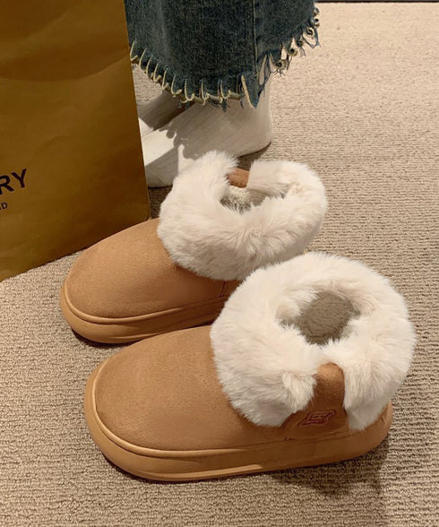 厚底ムートンブーツ ルームブーツ 保温 レディース ファー ショートブーツ 裏起毛 あったか 無地 カジュアル フラットソール 軽量冬靴 大人可愛い おしゃれ 99QDXC-001