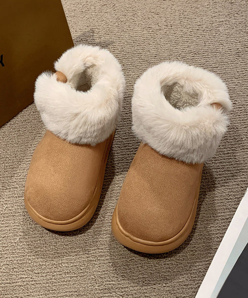 厚底ムートンブーツ ルームブーツ 保温 レディース ファー ショートブーツ 裏起毛 あったか 無地 カジュアル フラットソール 軽量冬靴 大人可愛い おしゃれ 99QDXC-001