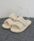 スリッパサンダル レディース ギャザー フラットシューズ かかとなし おしゃれ 履きやすい 疲れない カジュアル オルチャン 大人 可愛い 海旅行 99QGXY-001